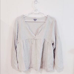 Cute Beige Canvas Long Sleeve